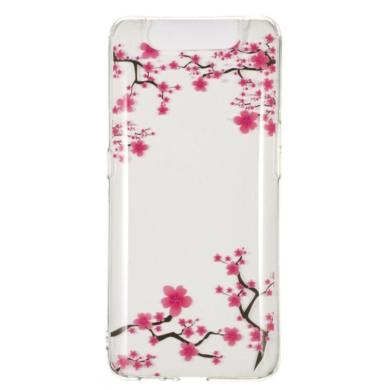 Coque Samsung Galaxy A90 / A80 Transparente Arbre Fleuri