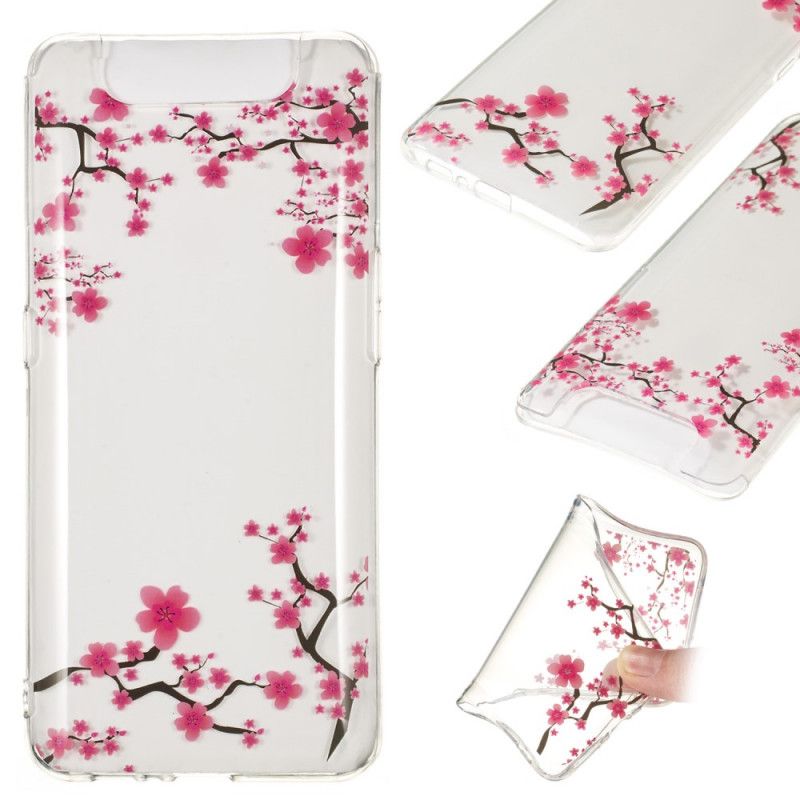 Coque Samsung Galaxy A90 / A80 Transparente Arbre Fleuri