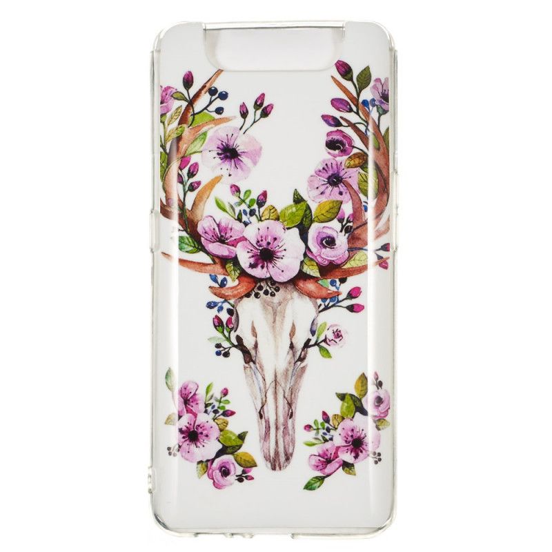 Coque Samsung Galaxy A90 / A80 Wapiti Fleuri Fluorescente