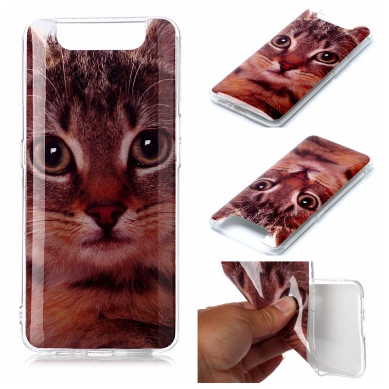 Coque Samsung Galaxy A90 / A80 Yeux De Chat Roux