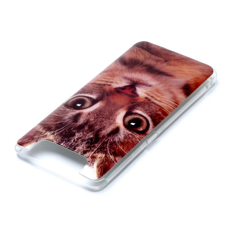 Coque Samsung Galaxy A90 / A80 Yeux De Chat Roux