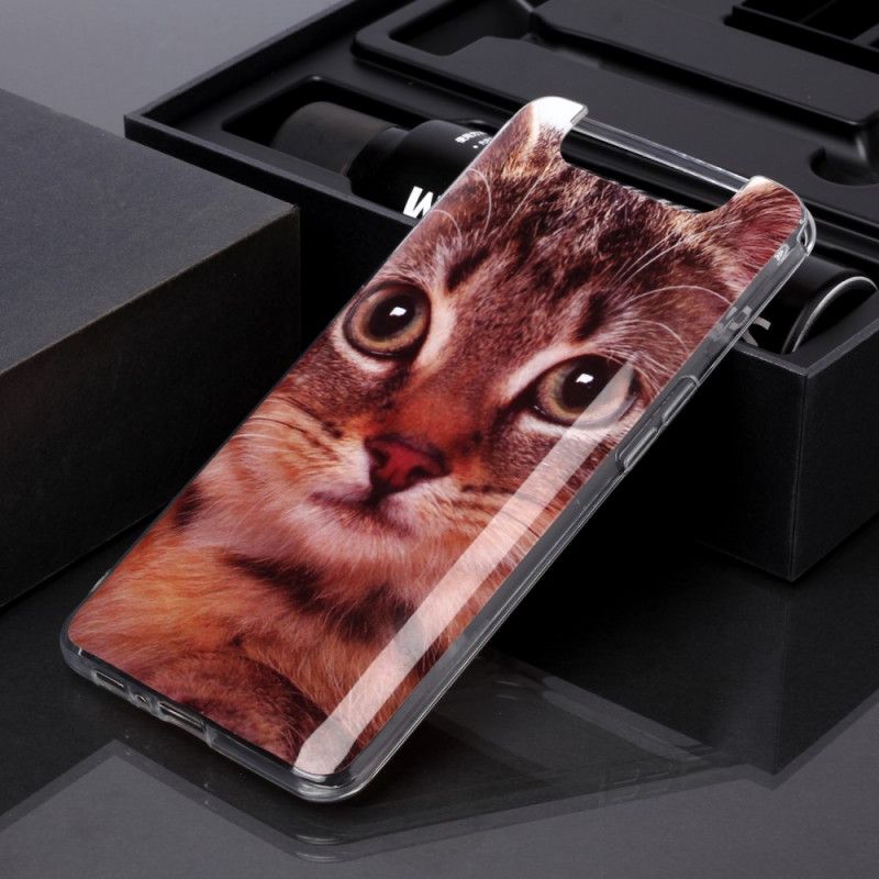 Coque Samsung Galaxy A90 / A80 Yeux De Chat Roux