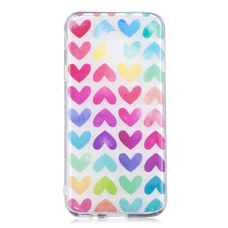 Coque Samsung Galaxy J3 2017 Coeurs Graphiques