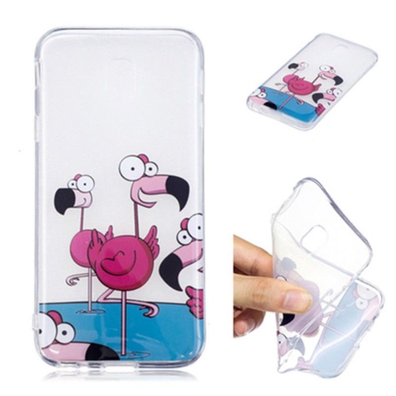 Coque Samsung Galaxy J3 2017 Drôles De Flamants Roses