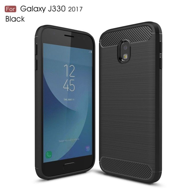 Coque Samsung Galaxy J3 2017 Fibre Carbone Brossée