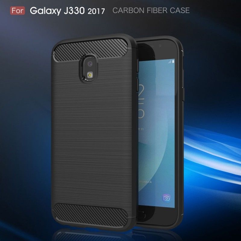 Coque Samsung Galaxy J3 2017 Fibre Carbone Brossée