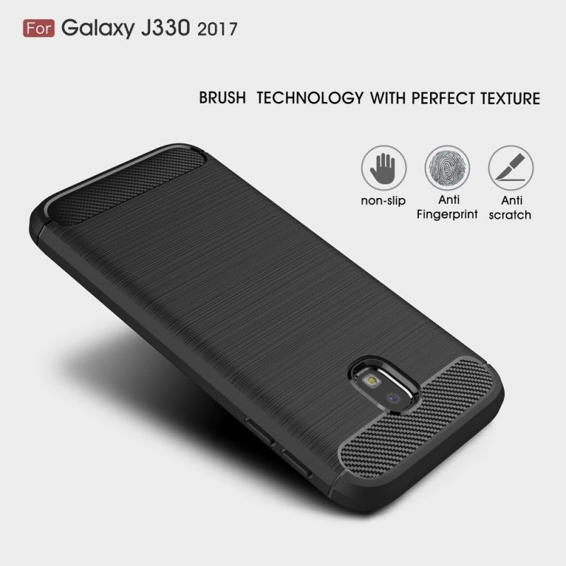 Coque Samsung Galaxy J3 2017 Fibre Carbone Brossée