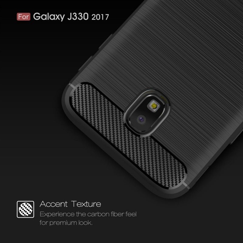 Coque Samsung Galaxy J3 2017 Fibre Carbone Brossée