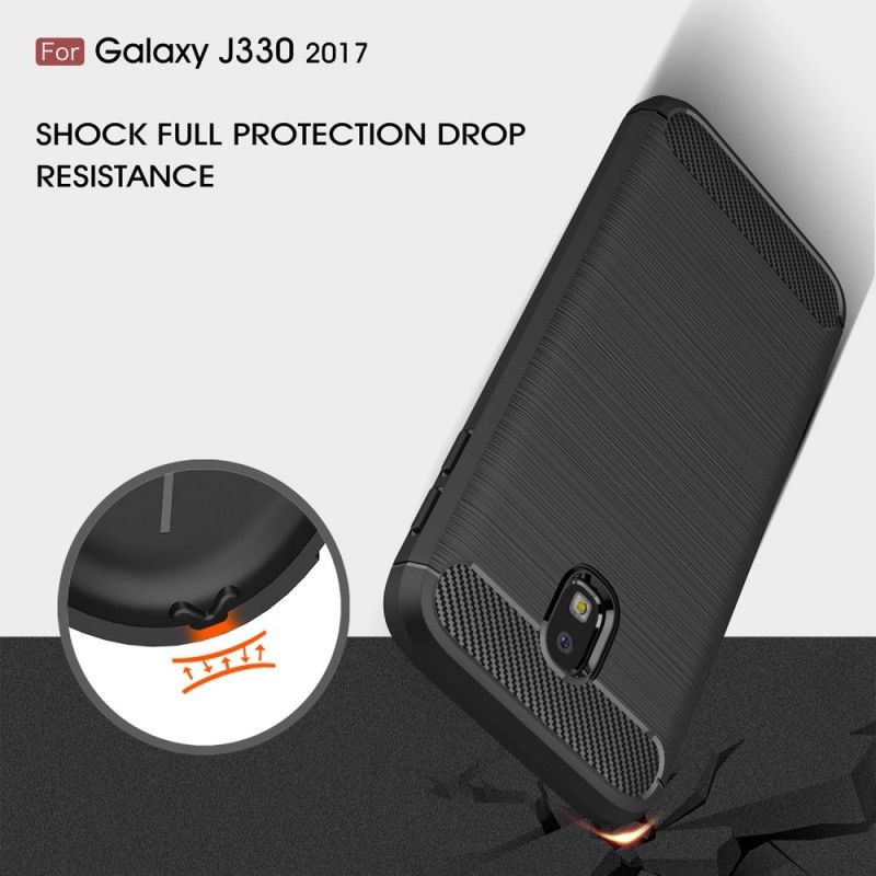 Coque Samsung Galaxy J3 2017 Fibre Carbone Brossée