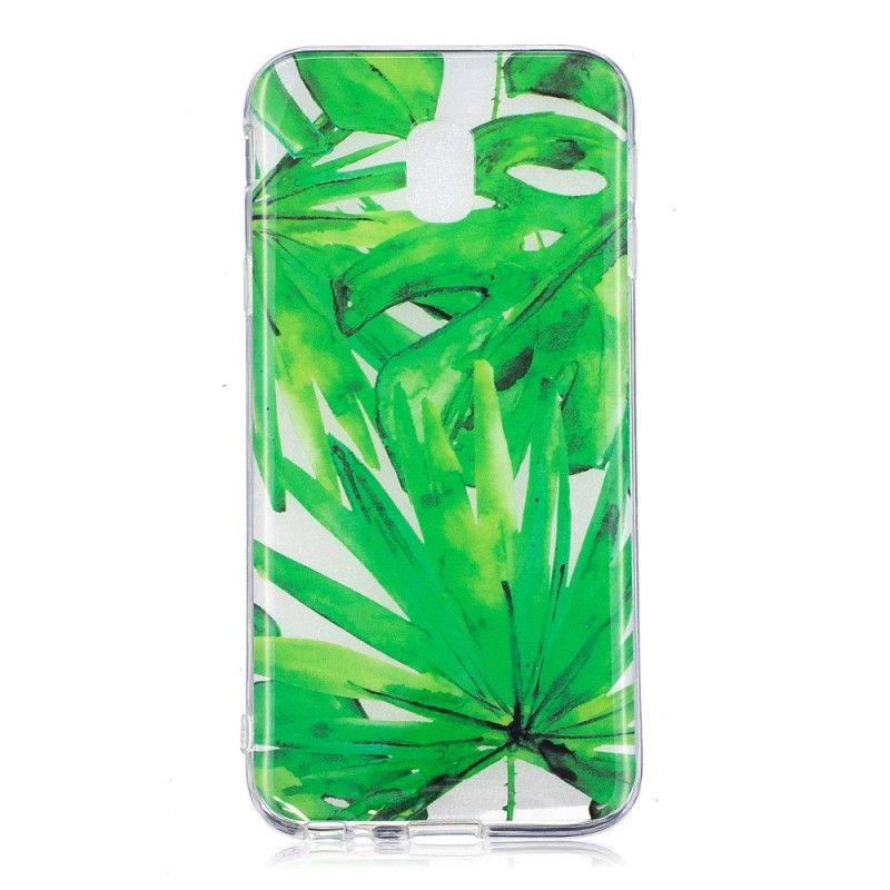 Coque Samsung Galaxy J3 2017 Transparente Feuilles