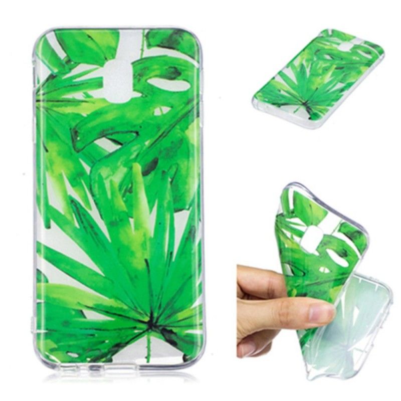 Coque Samsung Galaxy J3 2017 Transparente Feuilles