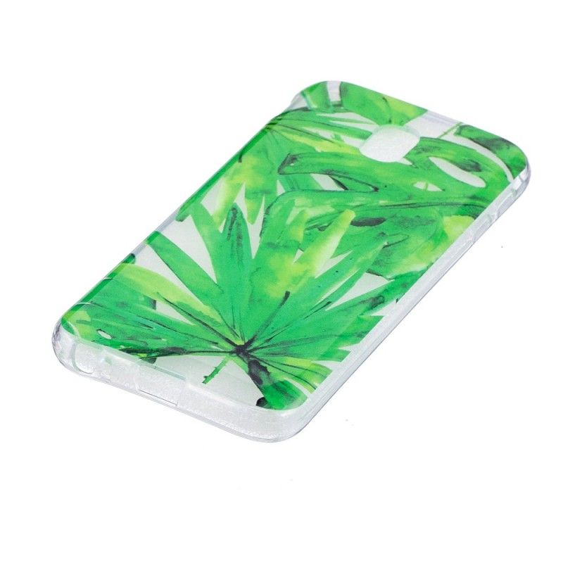 Coque Samsung Galaxy J3 2017 Transparente Feuilles