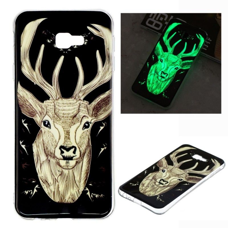 Coque Samsung Galaxy J4 Plus Cerf Majestueux Fluorescente