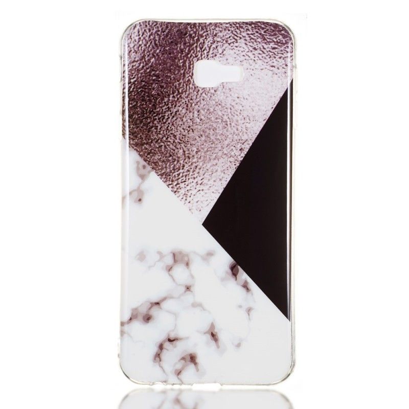 Coque Samsung Galaxy J4 Plus Effet Marbre Geométrie Violet