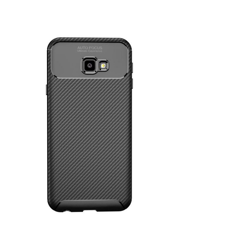 Coque Samsung Galaxy J4 Plus Flexible Texture Fibre Carbone