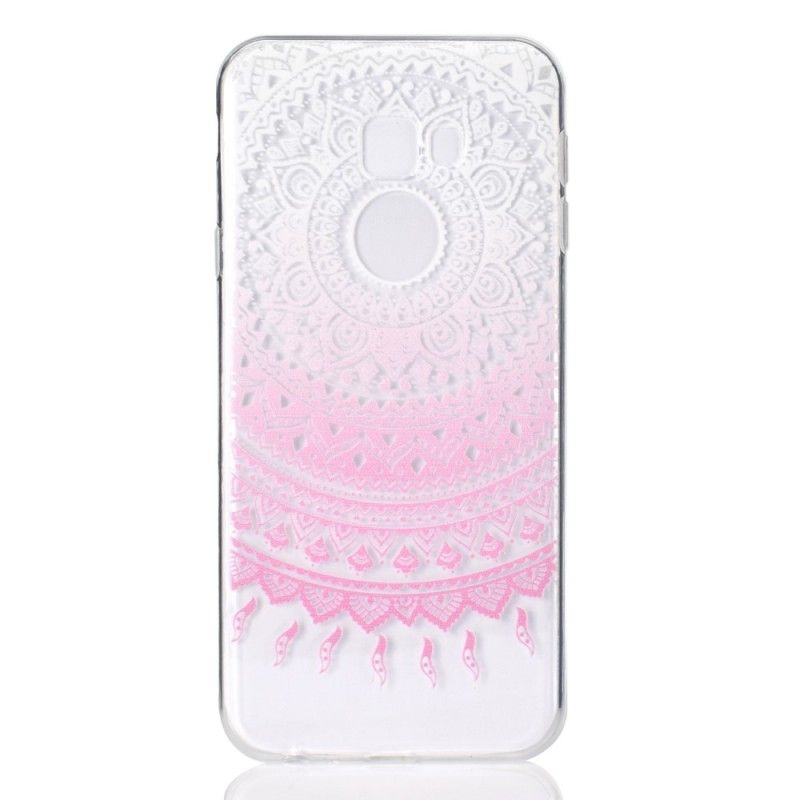 Coque Samsung Galaxy J4 Plus Transparente Mandala Coloré