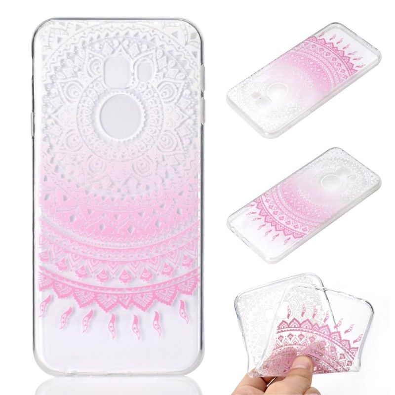 Coque Samsung Galaxy J4 Plus Transparente Mandala Coloré