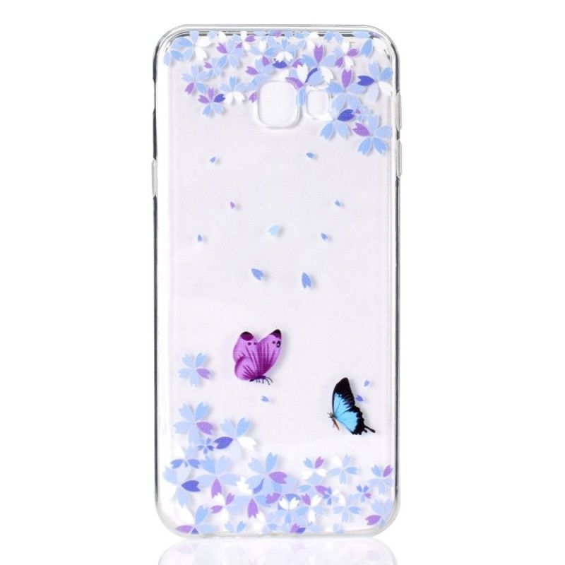 Coque Samsung Galaxy J4 Plus Transparente Papillons Et Fleurs