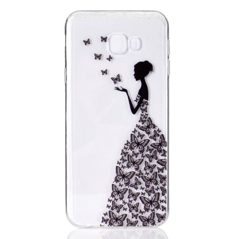 Coque Samsung Galaxy J4 Plus Transparente Robe Papillons