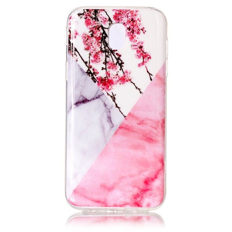 Coque Samsung Galaxy J5 2017 Marbrée Fleurs De Prunier