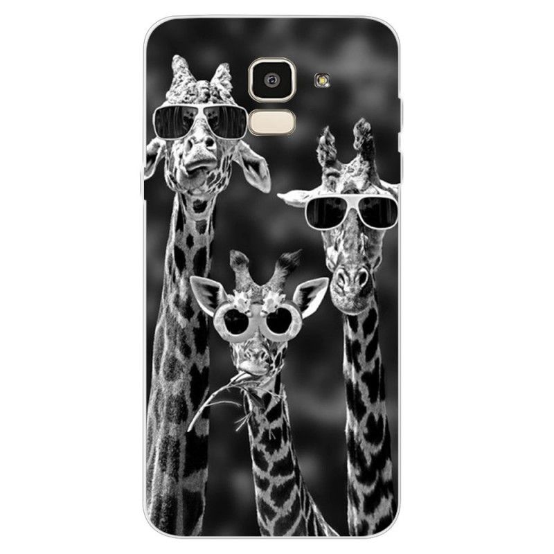 Coque Samsung Galaxy J6 Girafes À Lunettes