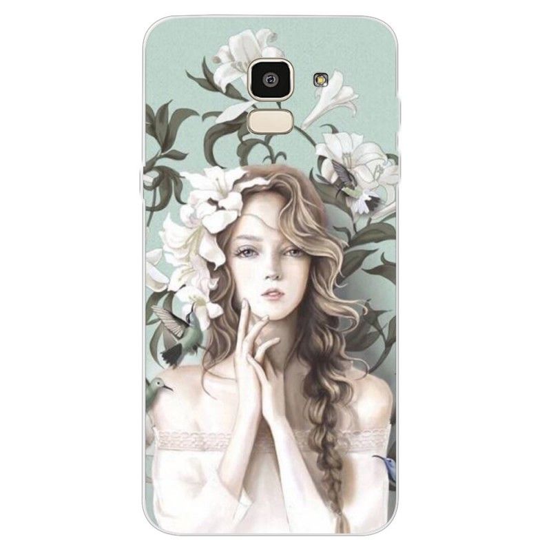 Coque Samsung Galaxy J6 La Femme À Fleurs