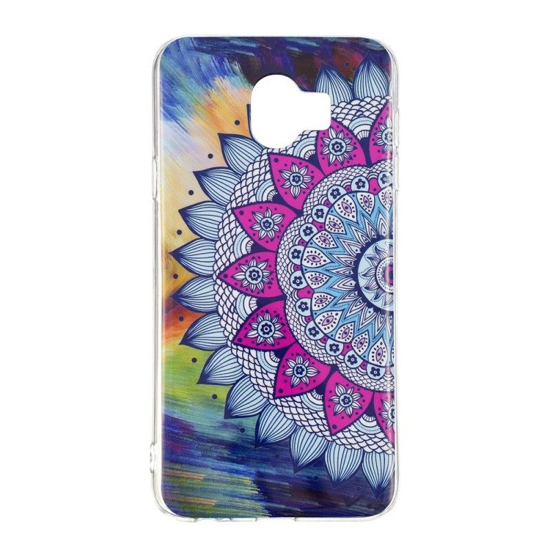 Coque Samsung Galaxy J6 Mandala Coloré Fluorescente