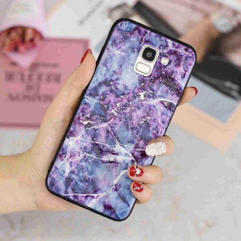 Coque Samsung Galaxy J6 Marbre Violet