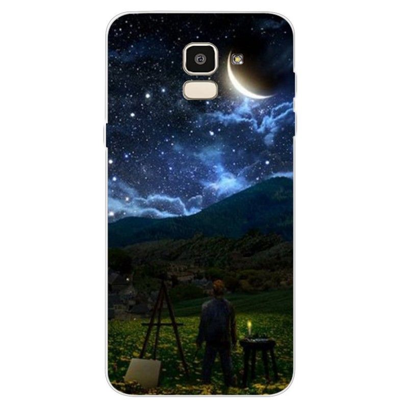 Coque Samsung Galaxy J6 Peintre Dans La Nuit