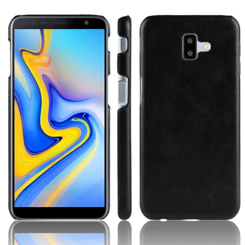 Coque Samsung Galaxy J6 Plus Effet Cuir Litchi