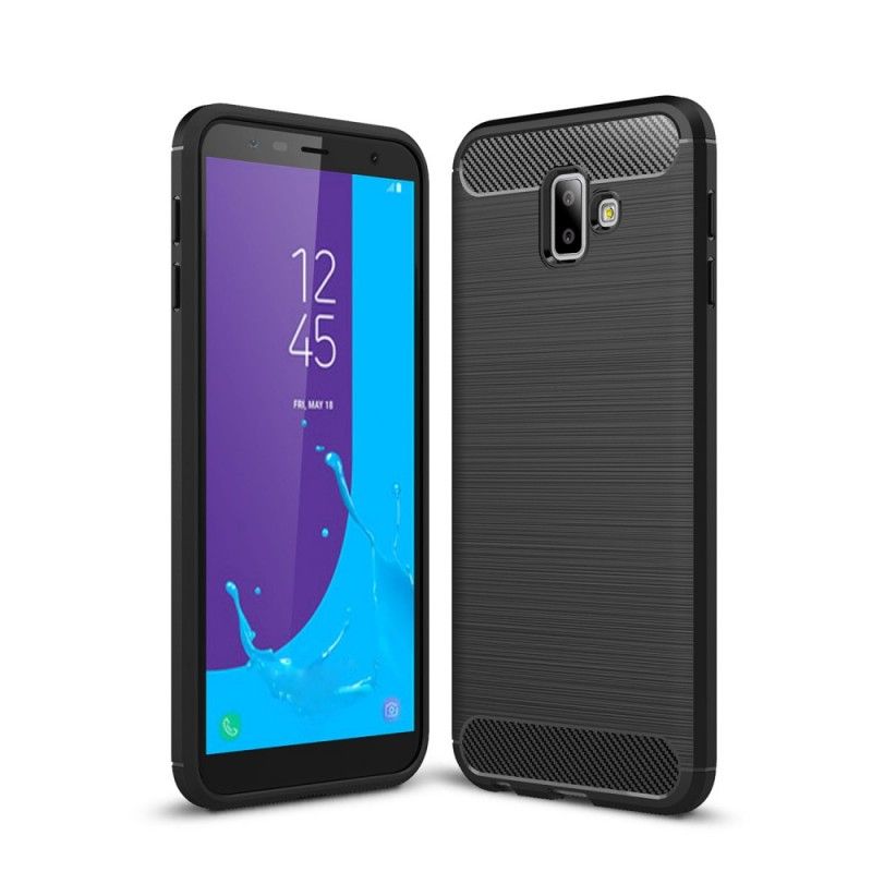 Coque Samsung Galaxy J6 Plus Fibre Carbone Brossée