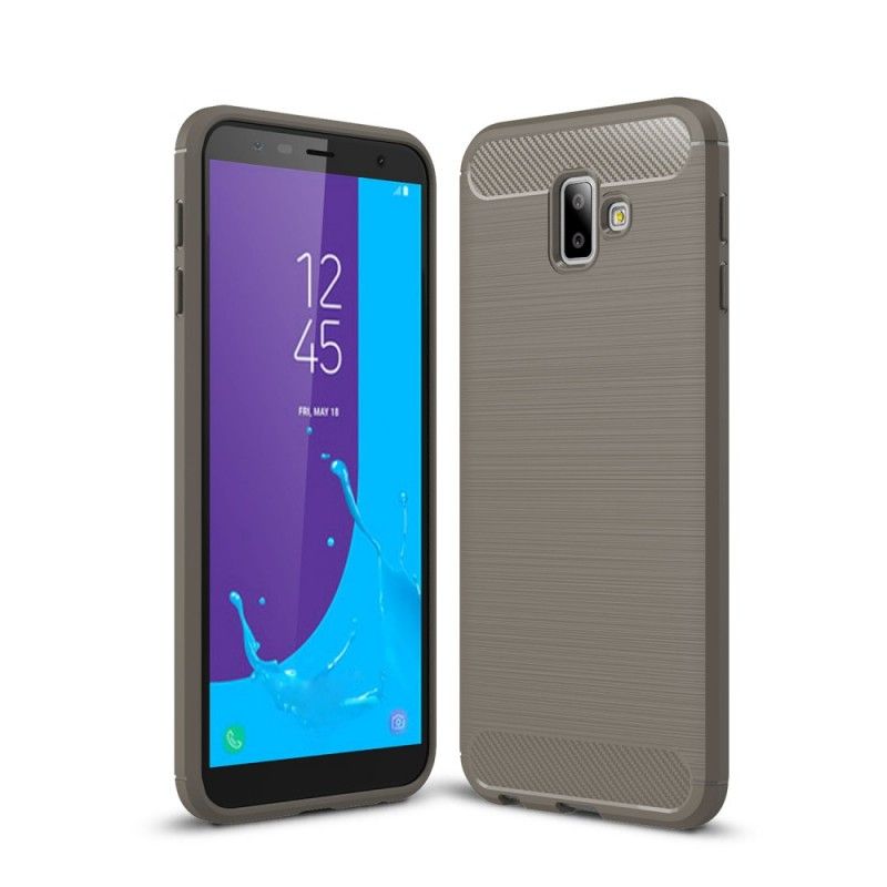 Coque Samsung Galaxy J6 Plus Fibre Carbone Brossée