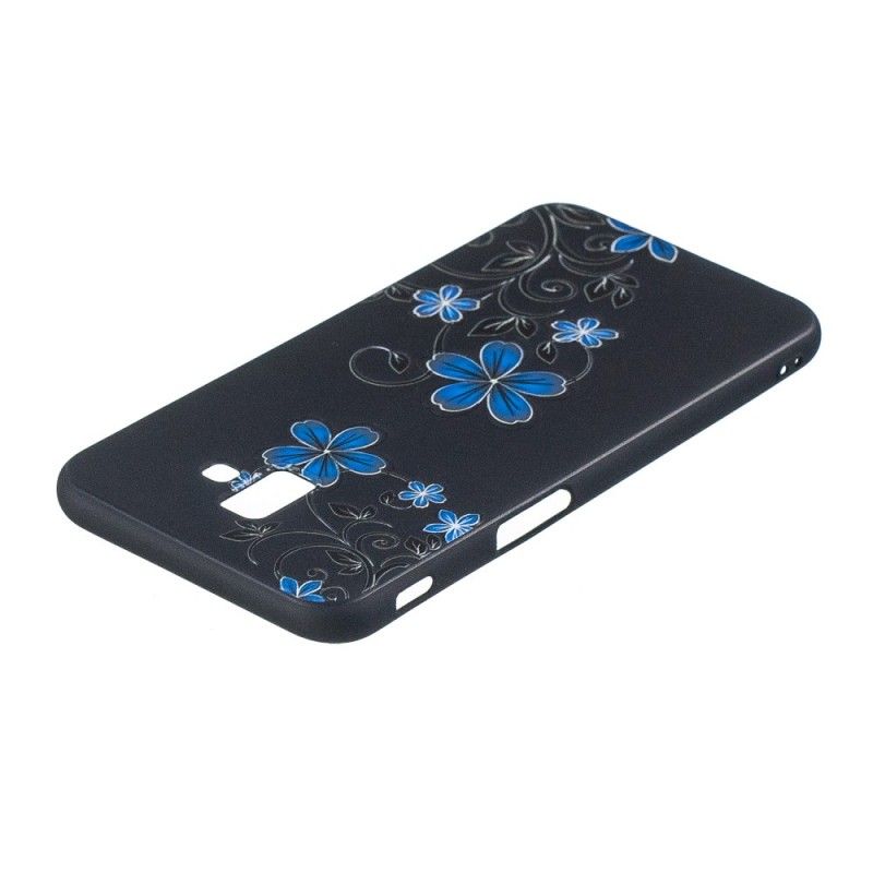 Coque Samsung Galaxy J6 Plus Fleurs Bleues