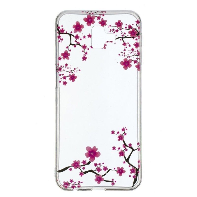 Coque Samsung Galaxy J6 Plus Transparente Arbre Fleuri