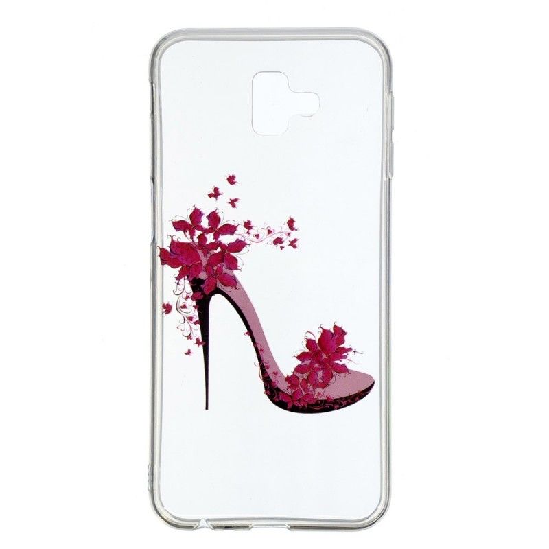 Coque Samsung Galaxy J6 Plus Transparente Escarpins Solitaires