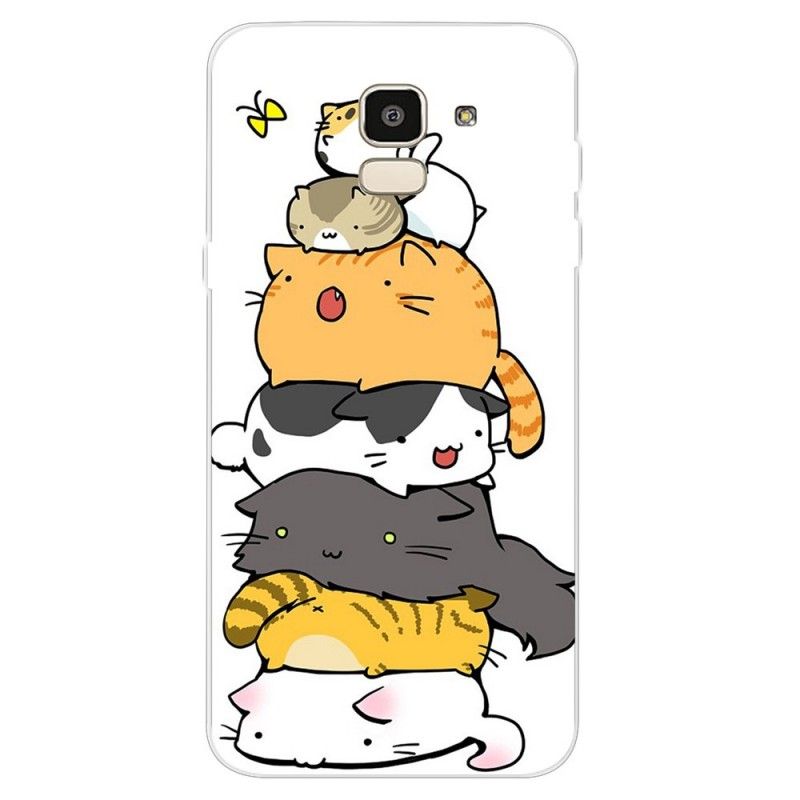 Coque Samsung Galaxy J6 Tas De Chats Cartoons