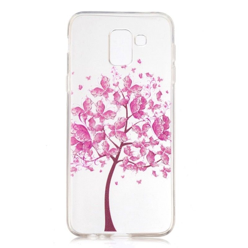 Coque Samsung Galaxy J6 Transparente Arbre À Papillons