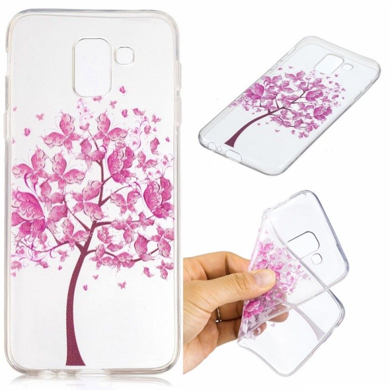 Coque Samsung Galaxy J6 Transparente Arbre À Papillons