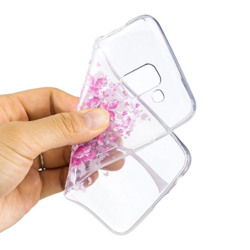 Coque Samsung Galaxy J6 Transparente Arbre À Papillons