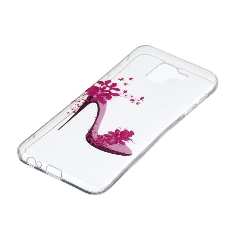 Coque Samsung Galaxy J6 Transparente Escarpins Solitaires