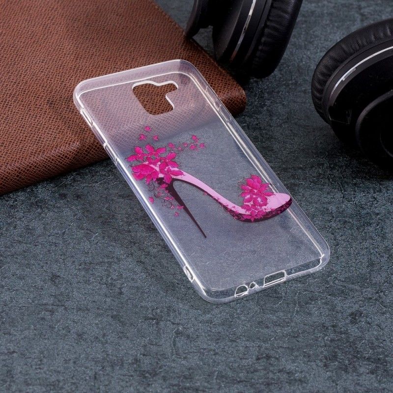 Coque Samsung Galaxy J6 Transparente Escarpins Solitaires