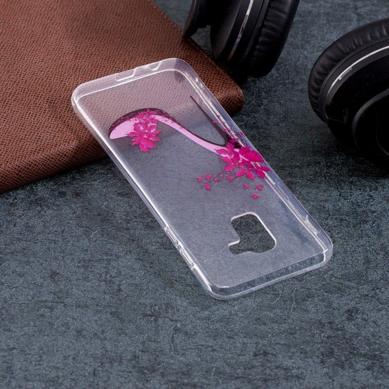 Coque Samsung Galaxy J6 Transparente Escarpins Solitaires