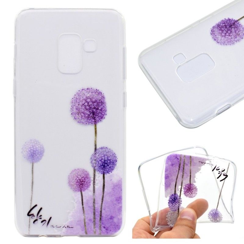 Coque Samsung Galaxy J6 Transparente Pissenlits Colorés