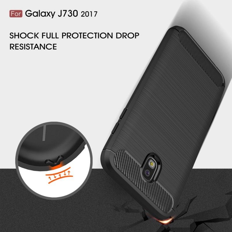 Coque Samsung Galaxy J7 2017 Fibre Carbone Brossée