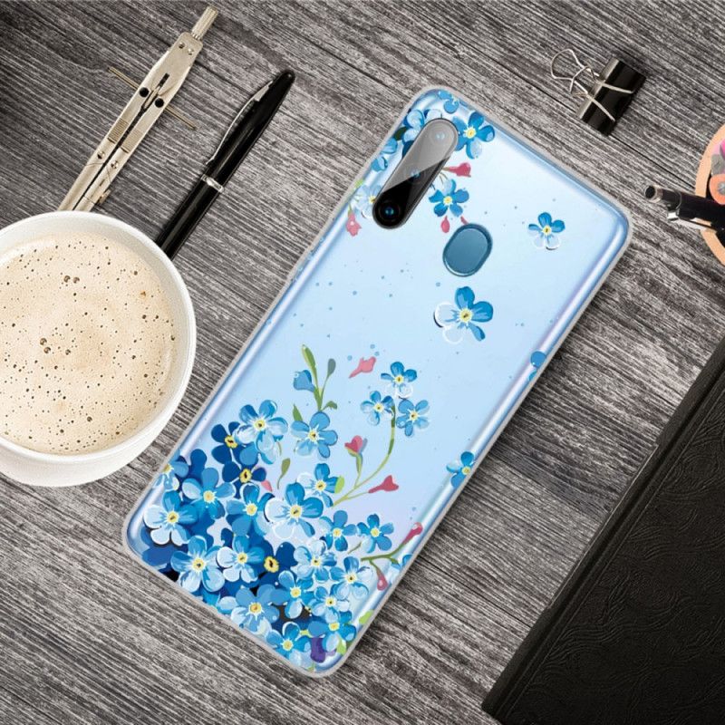 Coque Samsung Galaxy M11 Fleurs Bleues