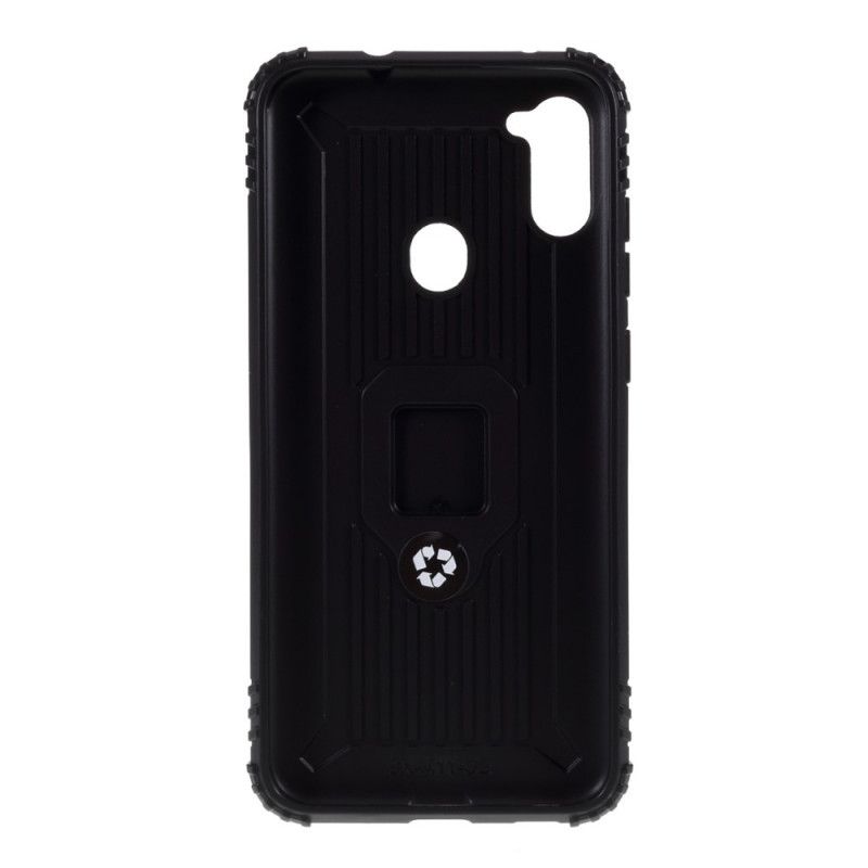 Coque Samsung Galaxy M11 Ring Et Fibre Carbone