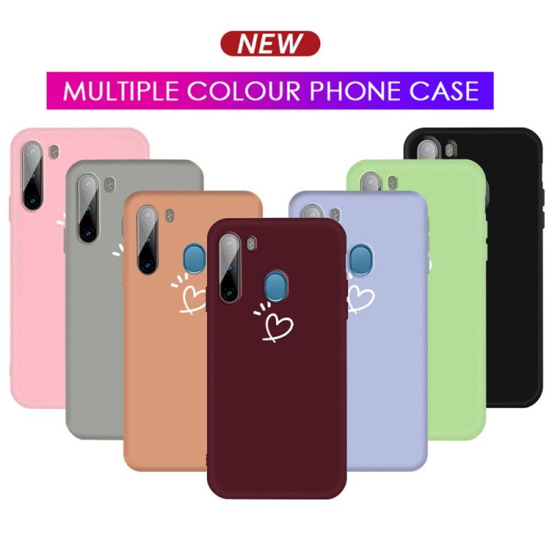 Coque Samsung Galaxy M11 Silicone Coeur Battant