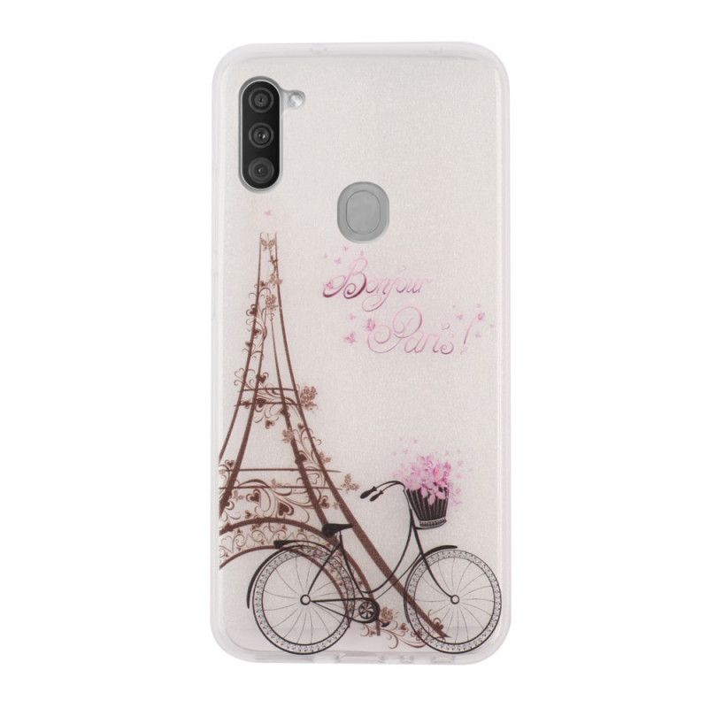 Coque Samsung Galaxy M11 Transparente Bonjour Paris