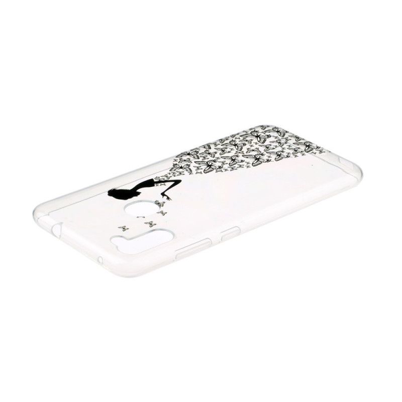 Coque Samsung Galaxy M11 Transparente Robe Papillons