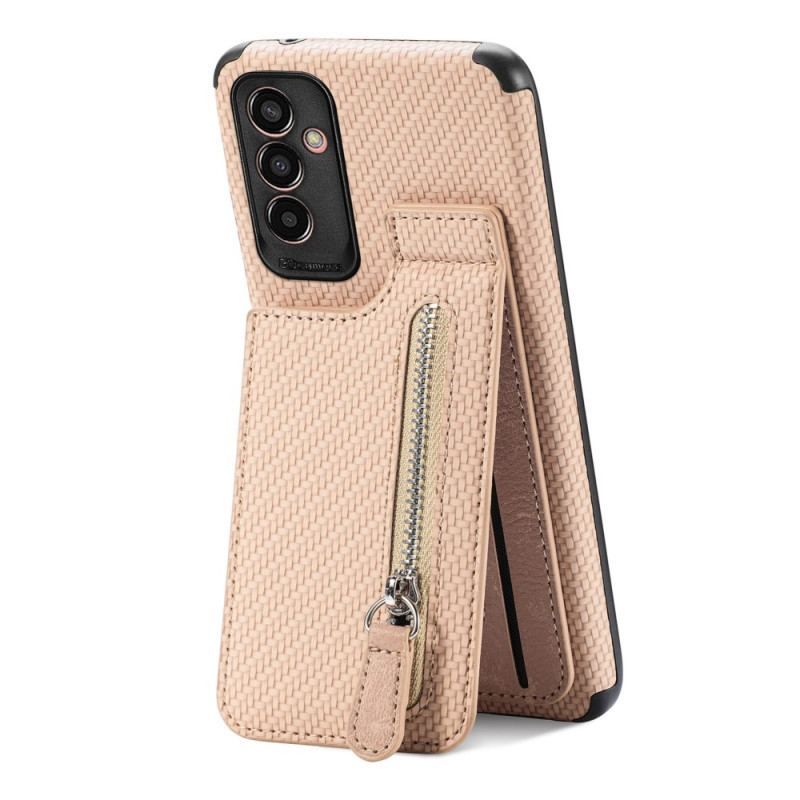 Coque Samsung Galaxy M13 Fibre Carbone Porte-Cartes Support